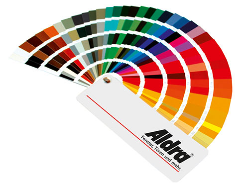 Aldra Farbauswahl für Kunststoff-Fenster
